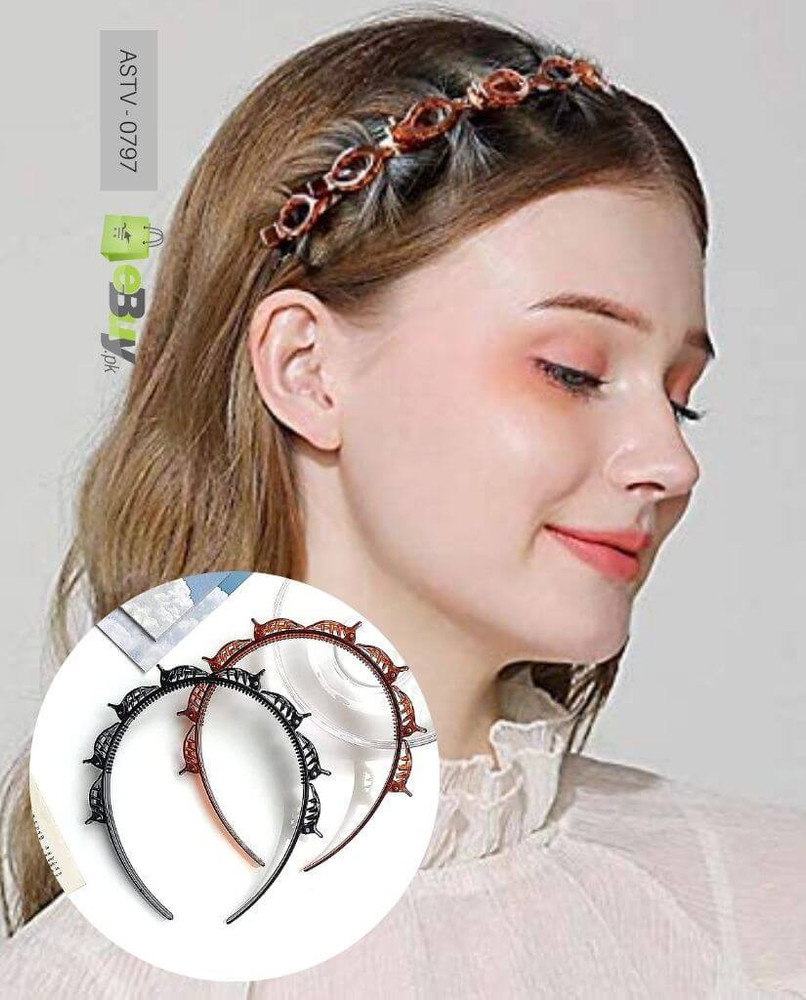 manohar enterprise girls hair styling headband double layer twist