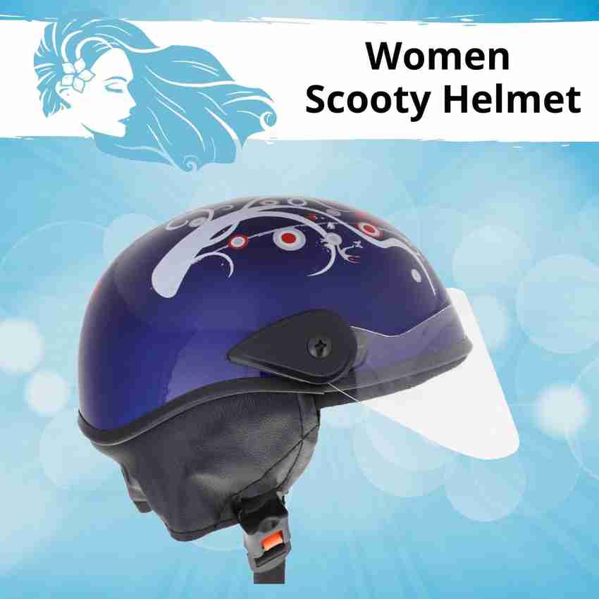 Western Era Half Helmet Clear Visor for Scooty Safety Comfort Stylish Enhanced Design Motorsports Helmet