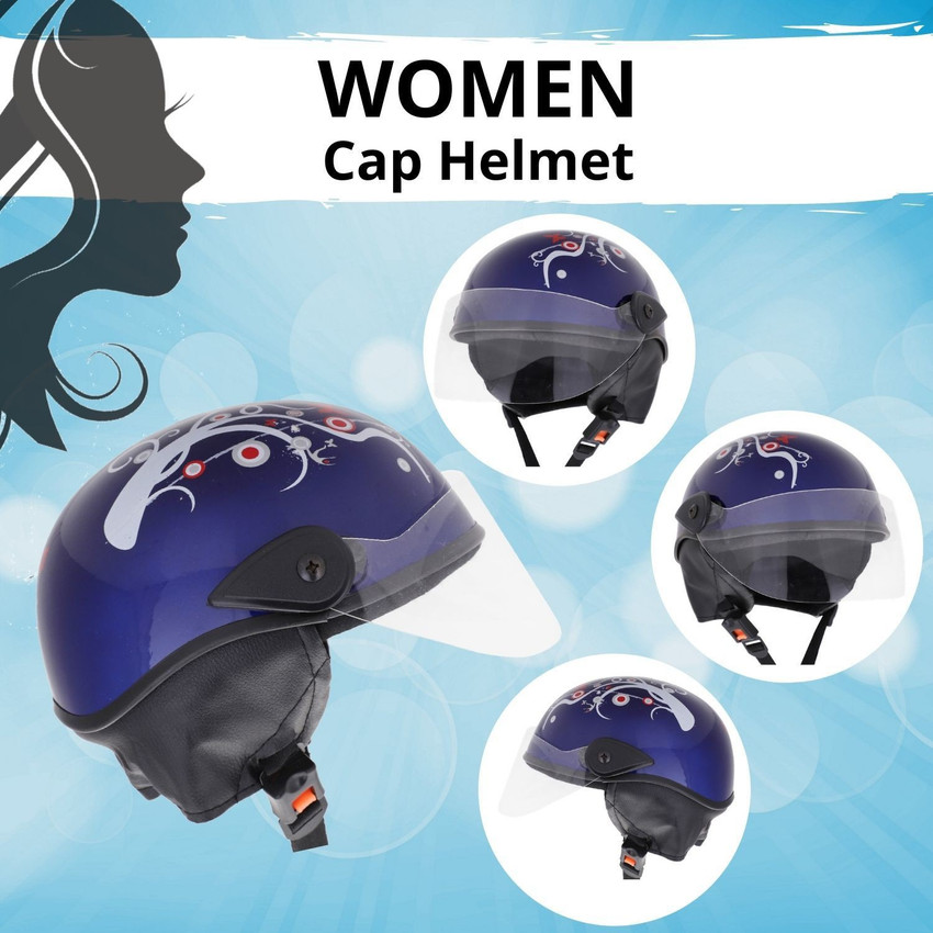 Western Era Half Helmet Clear Visor for Scooty Safety Comfort