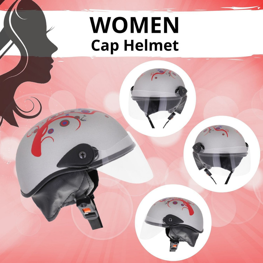 Western Era Half Helmet Clear Visor for Scooty Safety Comfort