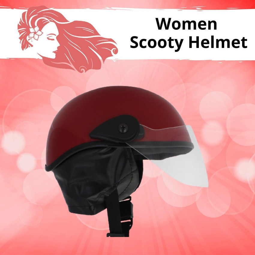 Western Era Half Helmet Clear Visor for Men Women Safety