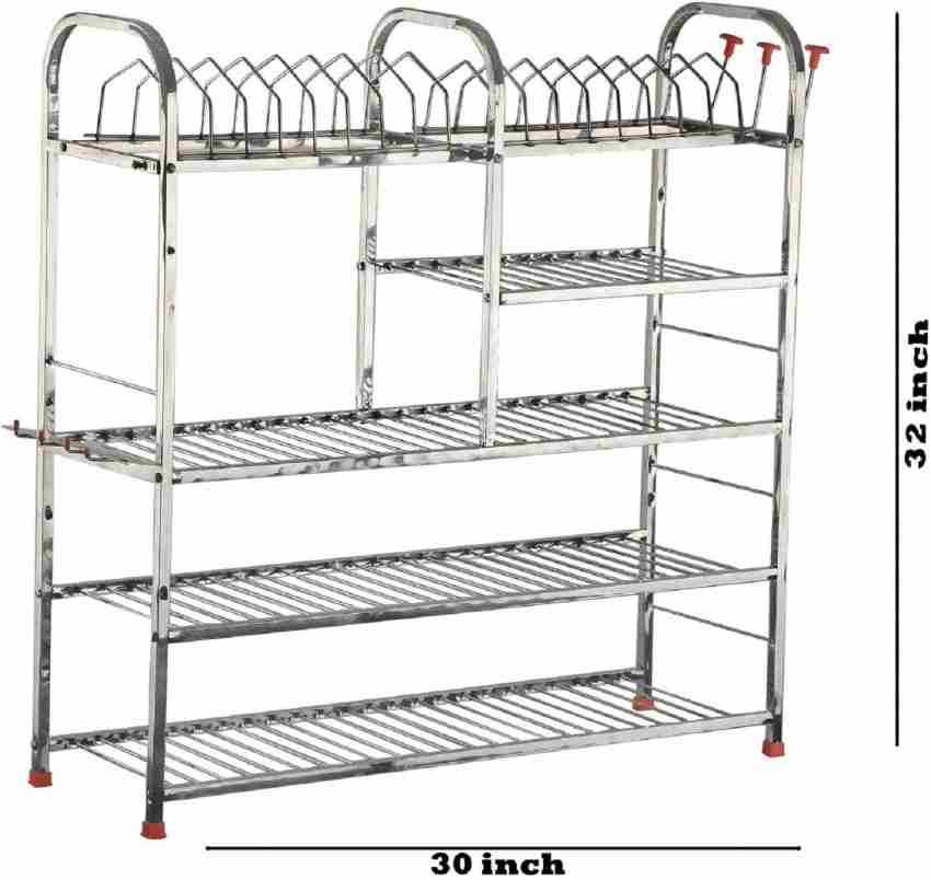 Buy BOBBY S.S. Kitchen Utensil Rack/Stand - Size: 30 x 30 Inch Online at  Best Prices in India - JioMart.