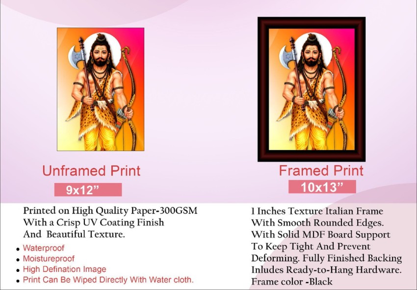 RV SALES Parshuram Photo Frame  Lord Parshuram Wall Painting For Home  Decoration And Gifting  10 x 14 inch   Amazonin Home  Kitchen