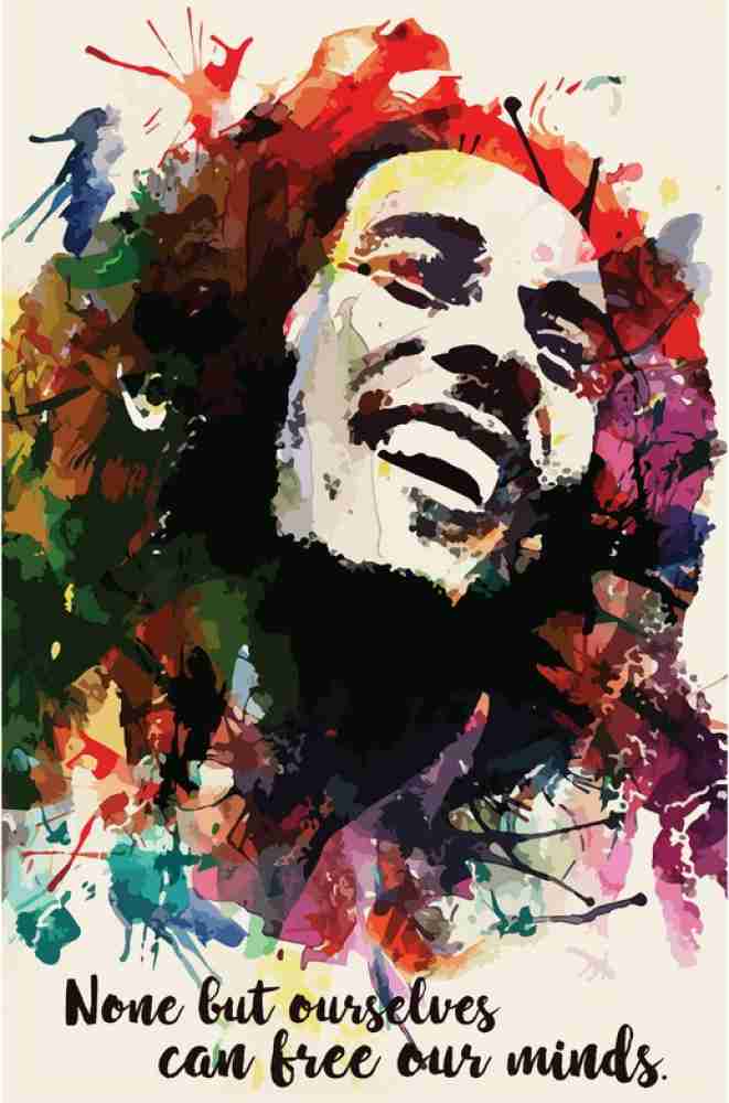 Bob Marley Poster Original Art Collage, Wall Hanging 