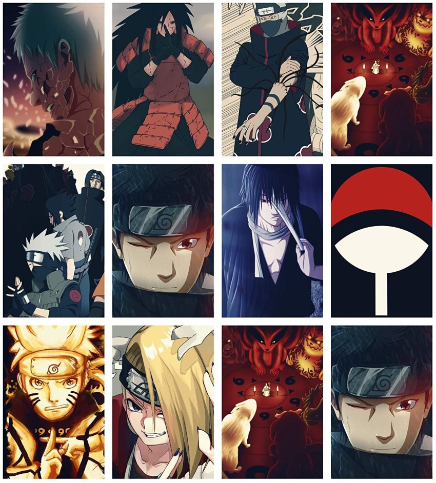 Set of 12 Wall Poster of Naruto 250 GSM Glossy Anime Posters(Size_12x18  inch,Multicolor,250 GSM Paper) Paper Print - Animation & Cartoons posters  in India - Buy art, film, design, movie, music, nature