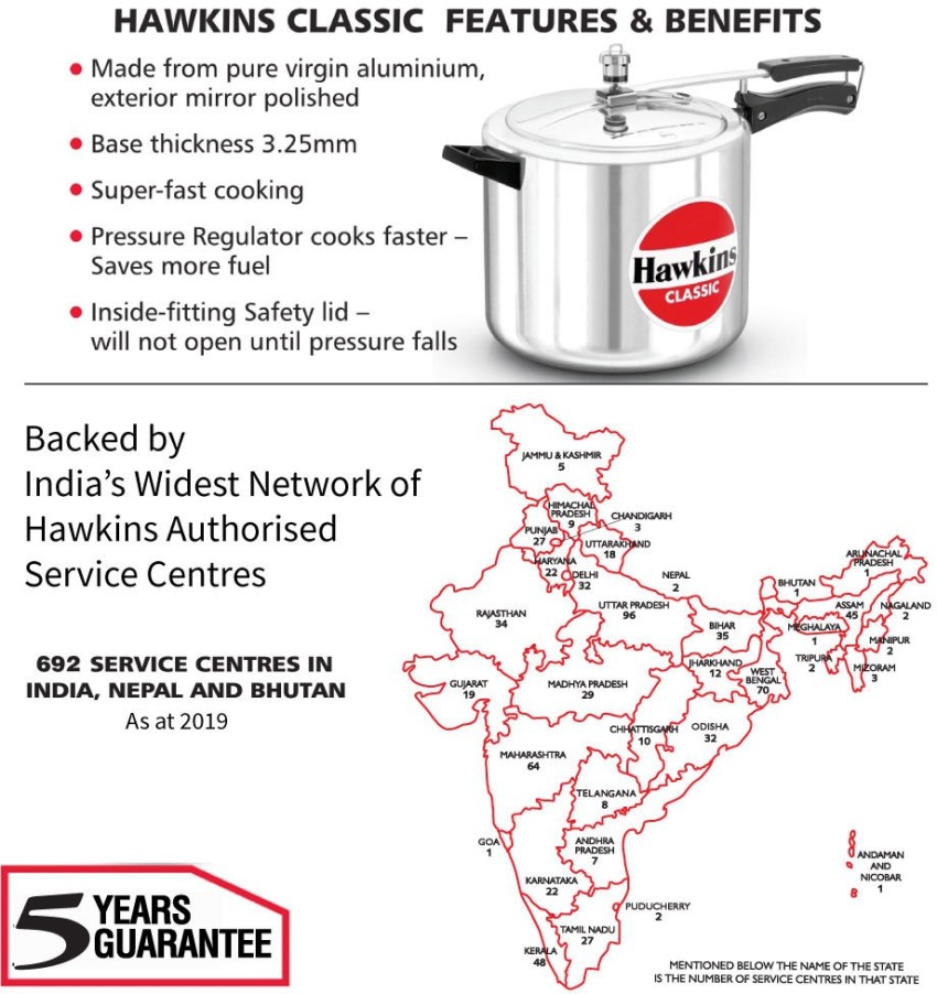 Hawkins pressure cooker 2025 10 ltr price