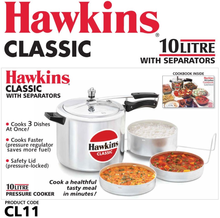 Hawkins Classic (CL11) 10 L Pressure Cooker Price in India - Buy