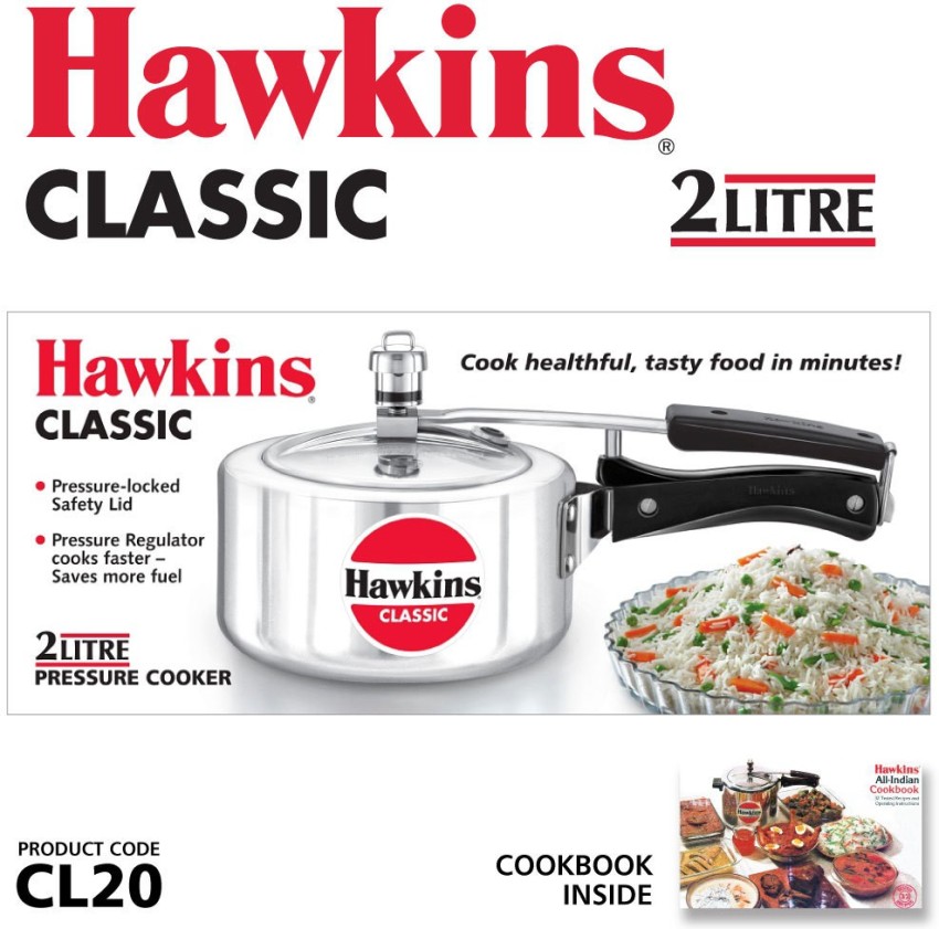 Hawkins Classic CL20 2 L Inner Lid Pressure Cooker Price in India Buy Hawkins Classic CL20 2 L Inner Lid Pressure Cooker online at Flipkart