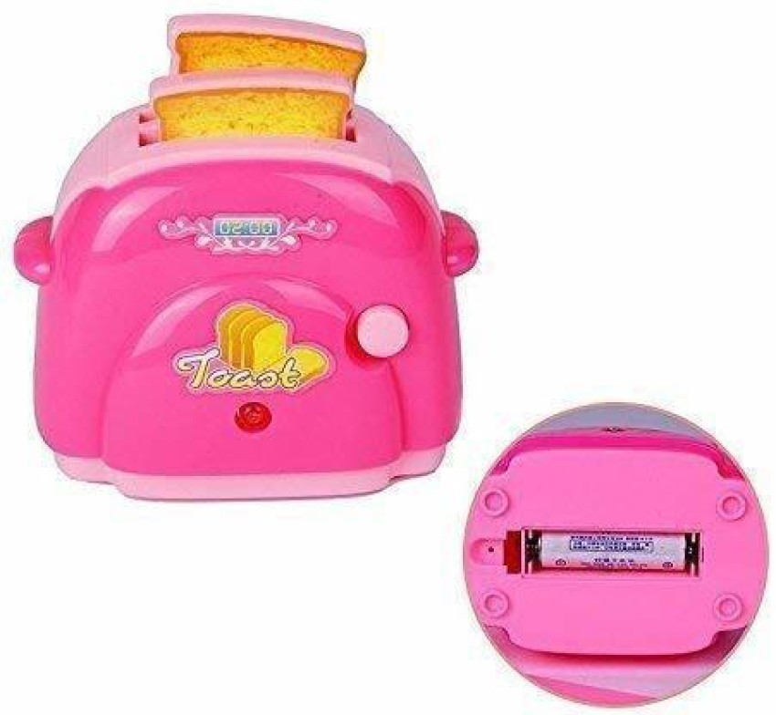 Pink Household Appliances Children Pretend Play Toaster Vacuum