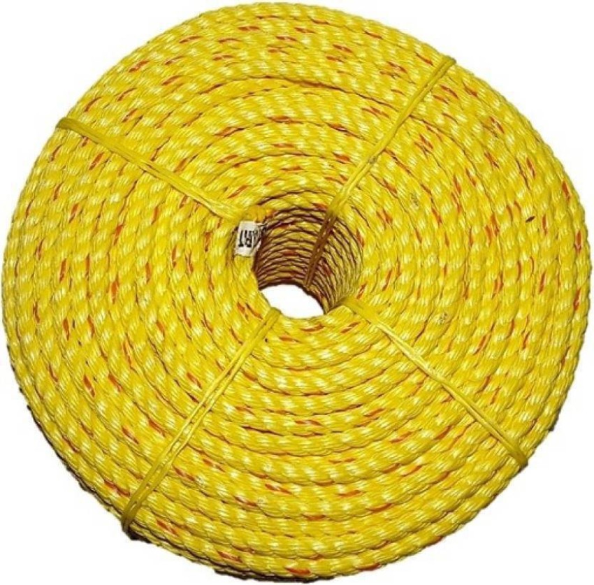 AurusAgro 8 MM/3 Strand/3T rope 110 Meter Yellow (Length: 110 m, Diameter:  8 mm) Yellow - Buy AurusAgro 8 MM/3 Strand/3T rope 110 Meter Yellow  (Length: 110 m, Diameter: 8 mm) Yellow