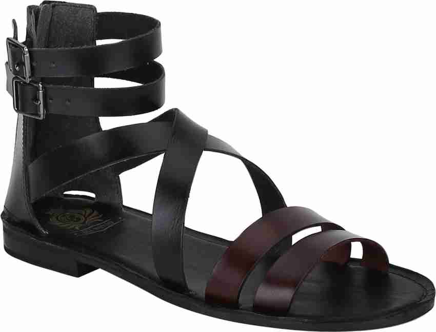 Mens black best sale gladiator sandals