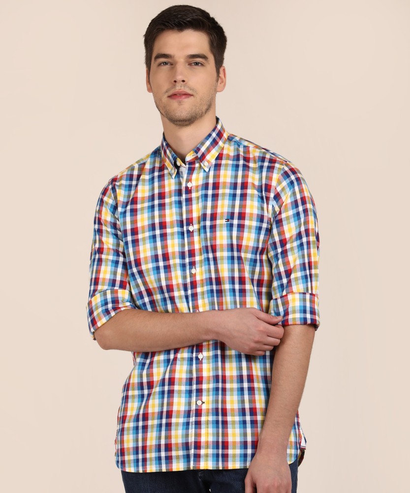 Buy TOMMY HILFIGER Mens Slim Collar Check Shirt