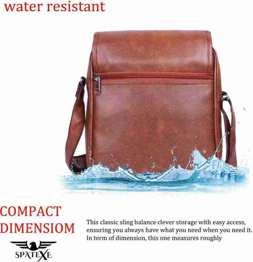 SPATEXE men & women brown laptop messenger bag for office  formal casual ( brown 30L ) Waterproof Messenger Bag - Messenger Bag