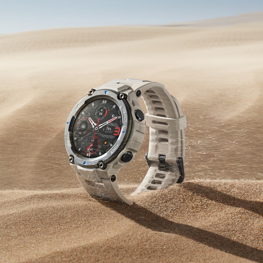 Amazfit T-Rex Pro 1.3 Polycarbonate Smartwatch - Desert Gray for sale  online