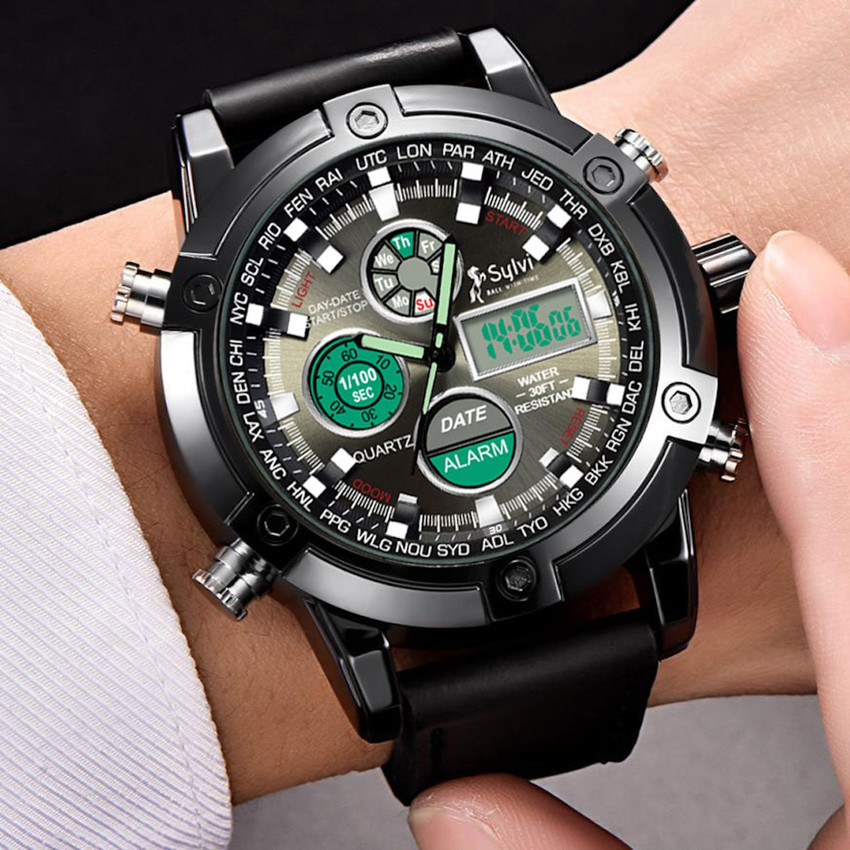Sylvi Multi Function Office wear and stylish Men Wrist Watch Analog Digital Watch For Men Buy Sylvi Multi Function Office wear and stylish Men Wrist Watch Analog Digital Watch For Men Style Latest
