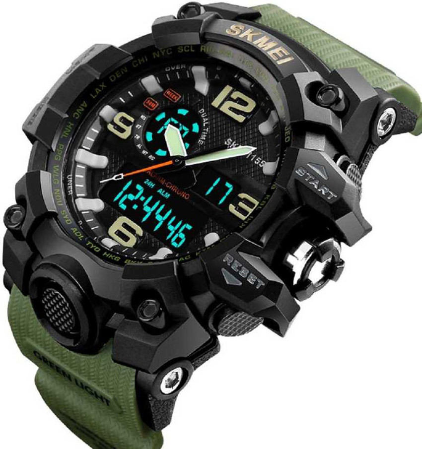Eagle fly 1155 BLACK Young Look Mens Watch Analog Digital Watch