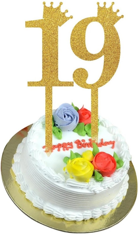 Custom Age and Name - Glitter Card Birthday Cake Topper - PGFactory.ie