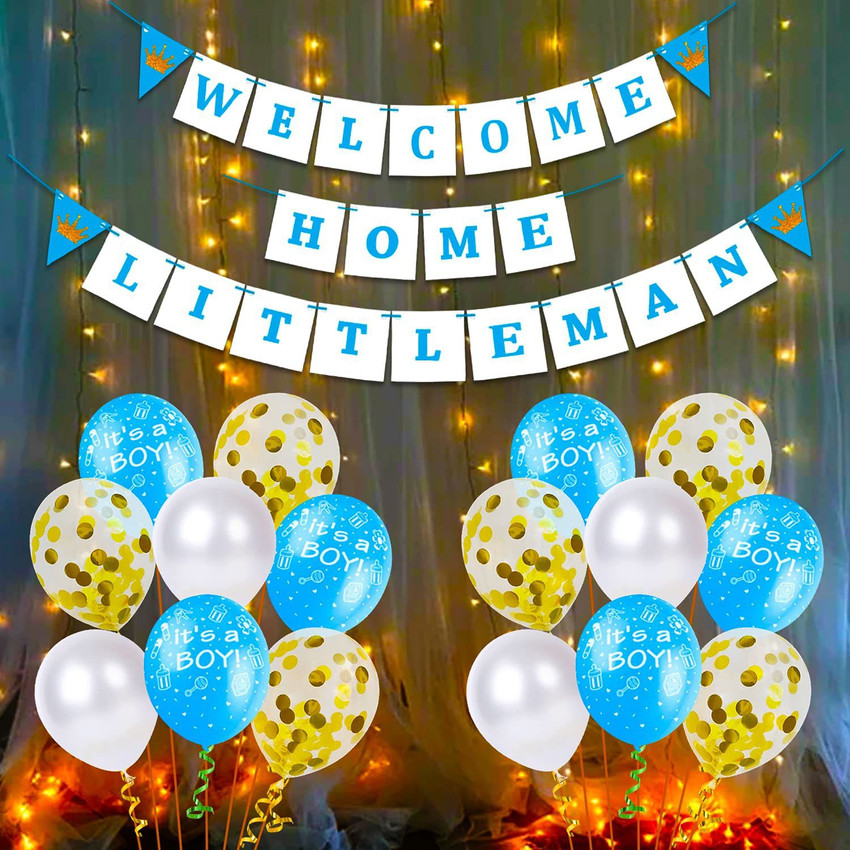 Party Propz Baby Boy Welcome Home Decoration Kit 32Pcs Balloon