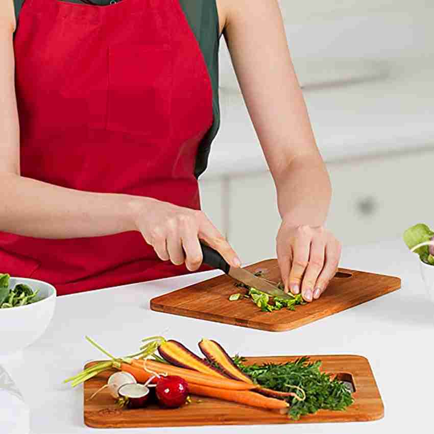 Buy ADA Sheesham Wooden Cutting Board with Handle, Chopping Board