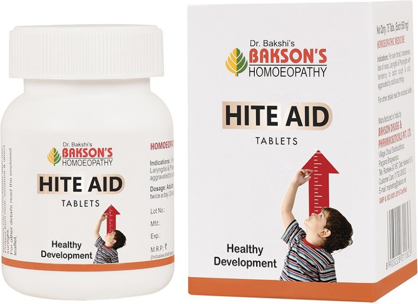 Bakson s Homoeopathy Hite Aid Tablets Price in India Buy