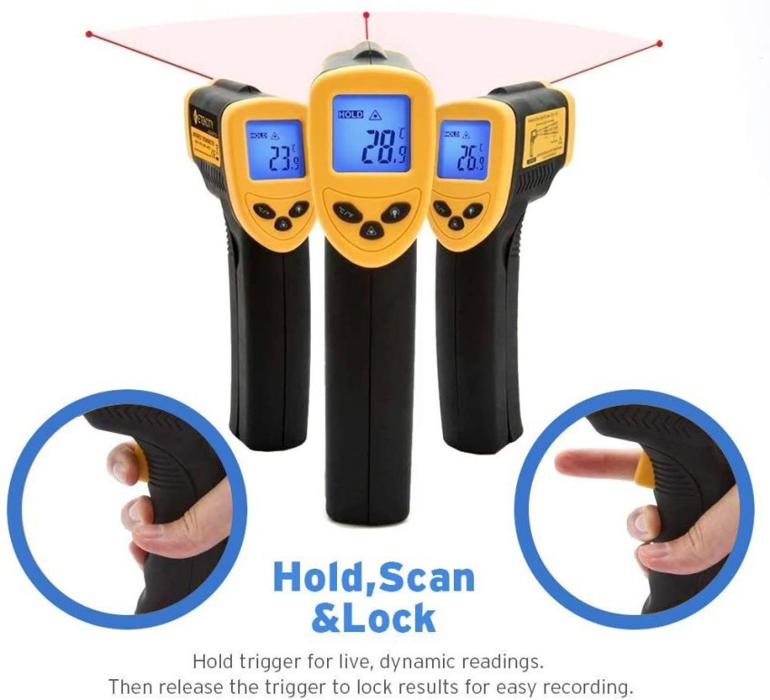Etekcity Infrared Thermometer 1080 (Not for Human) Temperature Gun  Non-Contact Digital Lasergrip -58?~1022? (-50??550?), Yellow and Black  Touch Free Kitchen Thermometer Price in India - Buy Etekcity Infrared  Thermometer 1080 (Not for