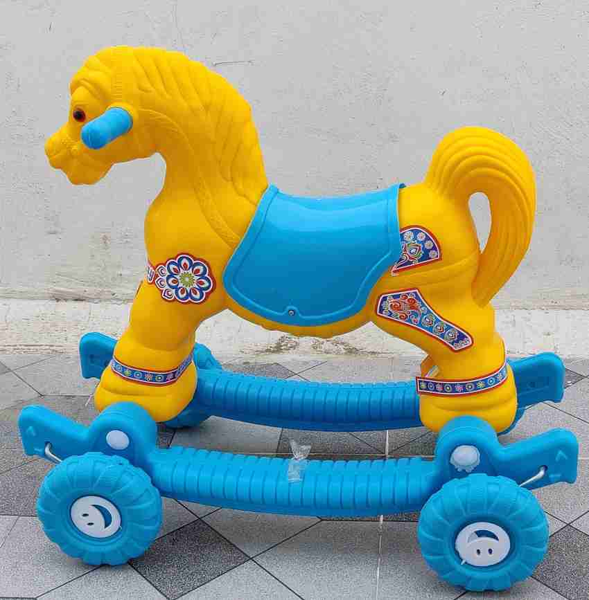 Old plastic rocking horse top