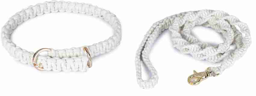 White rope dog collar cheap