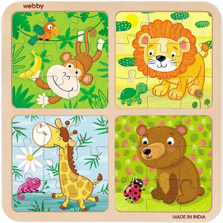 Webby 4 in 1 Wooden Season Puzzle Toy for Kids (Set of 4), 35 Pieces Each