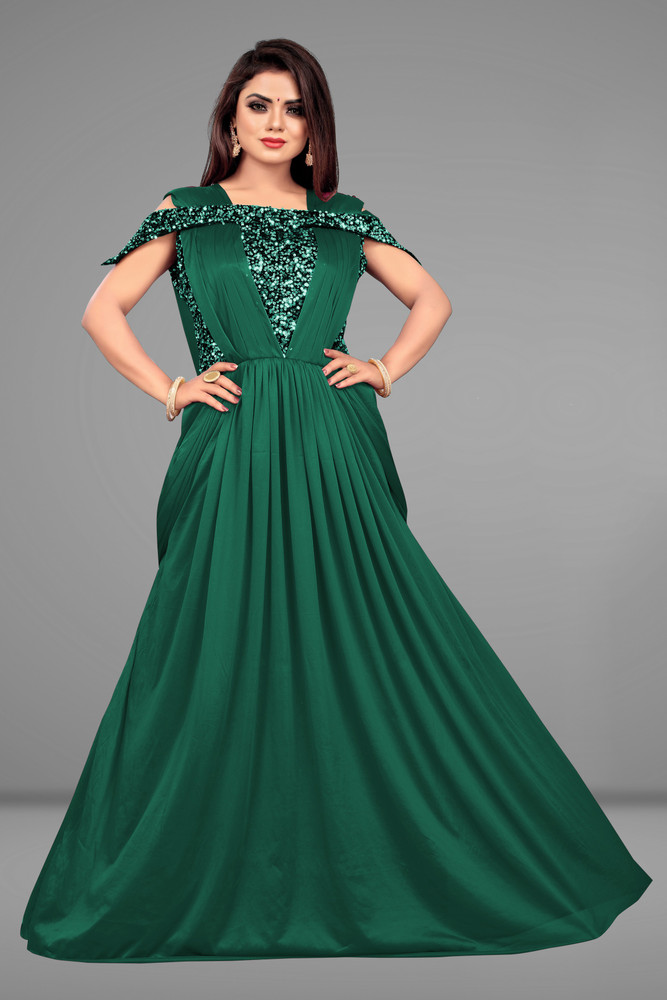 Kailash Flared A line Gown Price in India Buy Kailash Flared A line Gown online at Flipkart