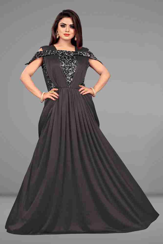 eurella Flared A line Gown Price in India Buy eurella Flared A line Gown online at Flipkart