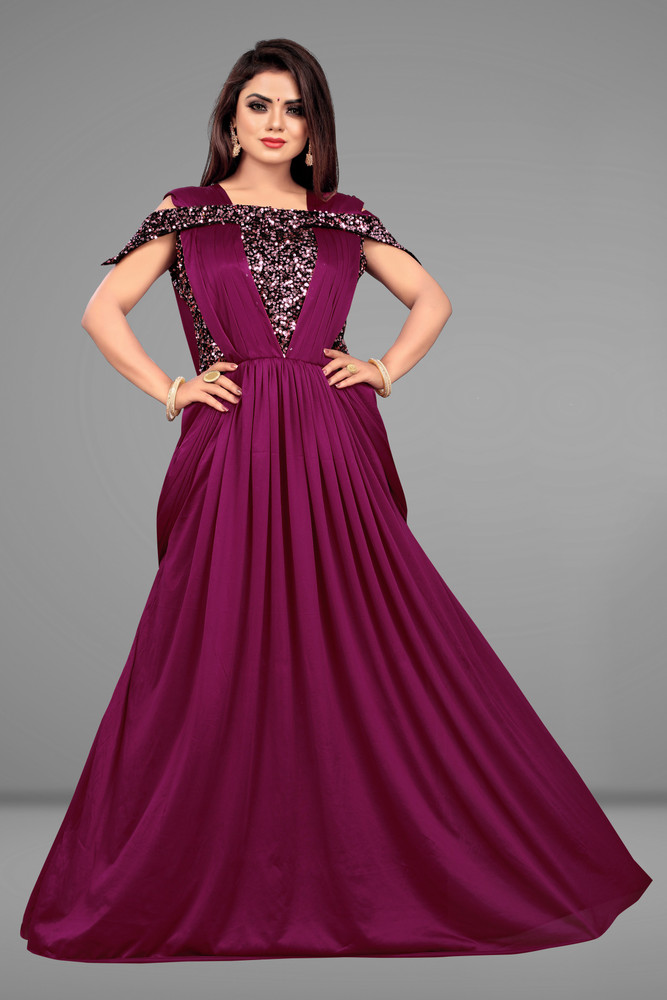 SHOP LADY Flared A line Gown Price in India Buy SHOP LADY Flared