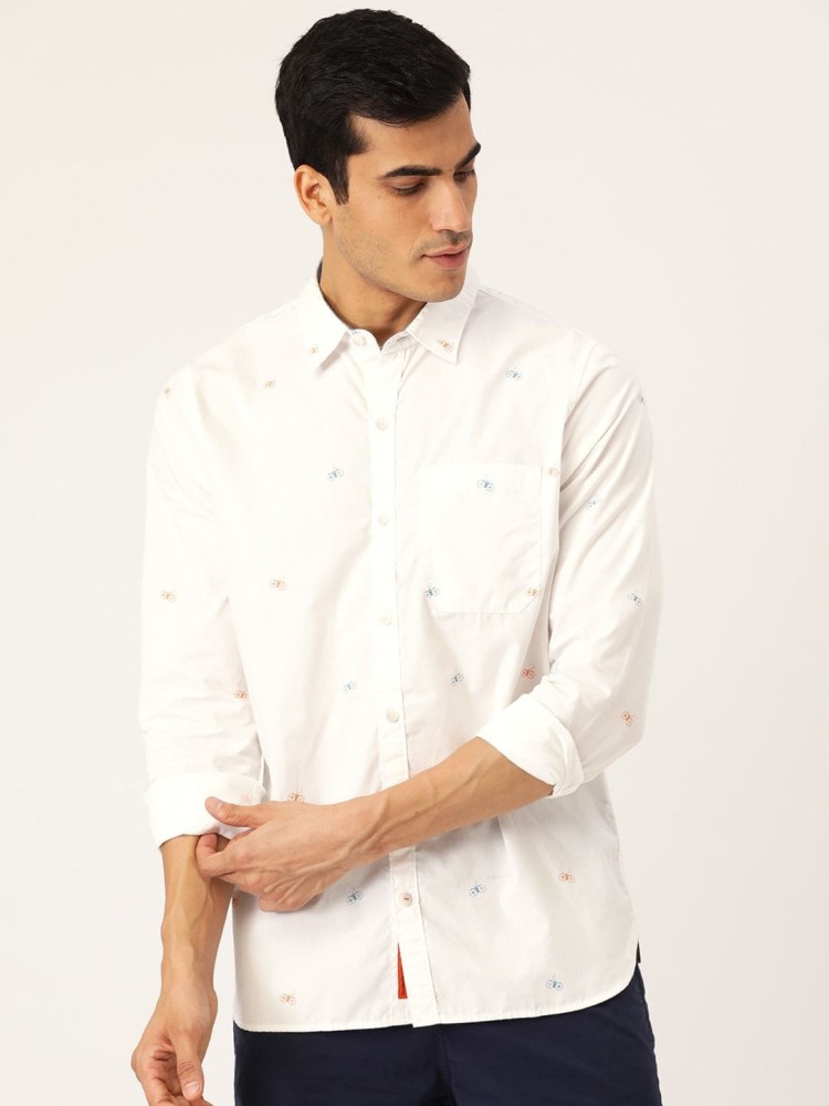 SINGLE by Ranbir Kapoor Men Solid Casual White Shirt - Buy SINGLE by Ranbir  Kapoor Men Solid Casual White Shirt Online at Best Prices in India