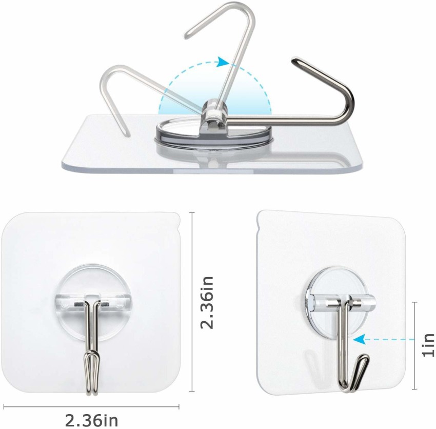 Wall Hooks Large Transparent Self Adhesive Wall Hook Waterproof