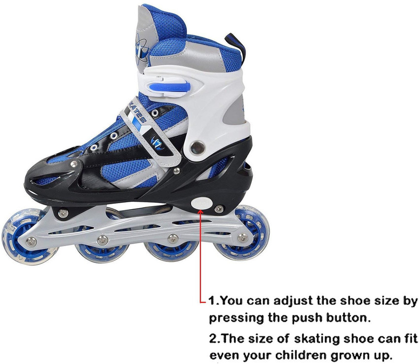 Orayan Skating Shoes Premium Quality Adjustable Different Size With Light In Wheels Skates Multicolor In line Skates Size 6 9 UK