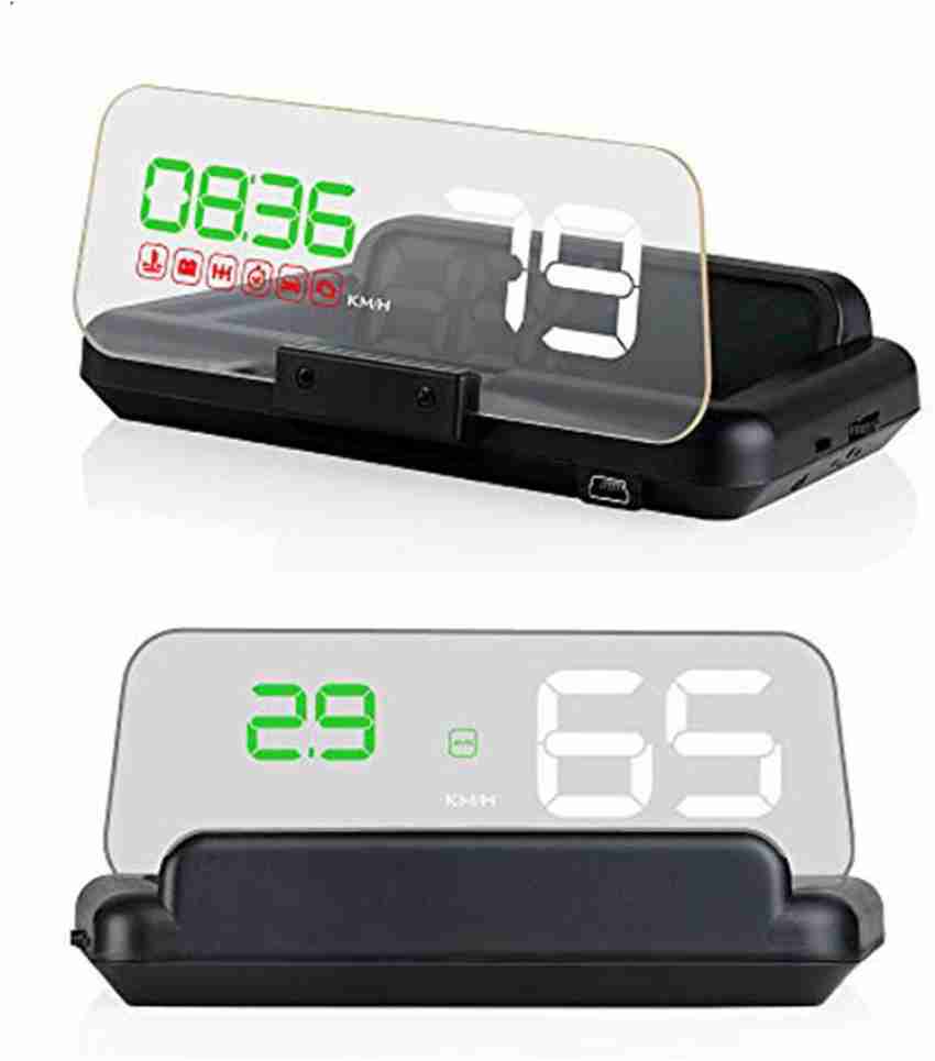 upwade 5 Multi-Color Screen Car hud Head up Display OBD2 Speed Warning  with Flap Digital Speedometer