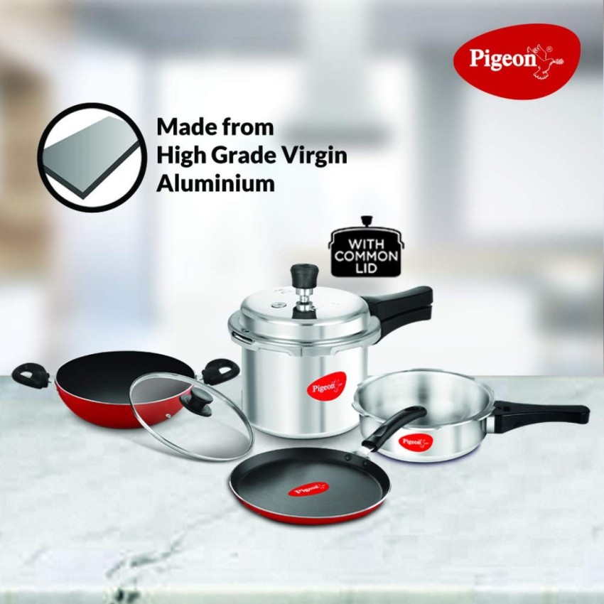 Pigeon non stick pressure cooker hot sale