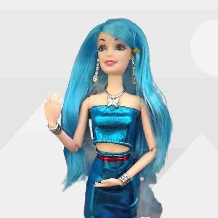 blue colour doll