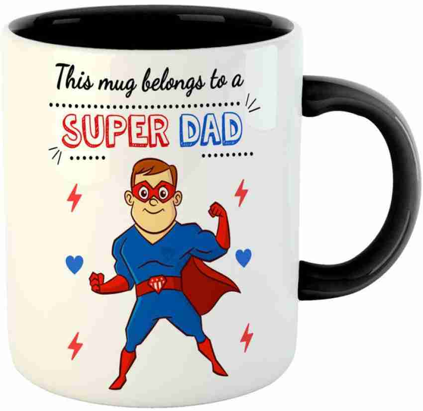 Peppa Pig Daddy Best Dad ever, father's day black gift coffee mug