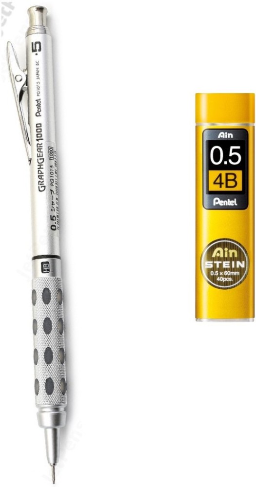 PENTEL Graphgear 1000 Drafting Pencil - 0.5 mm with spare 4B  Lead Tube Pencil 