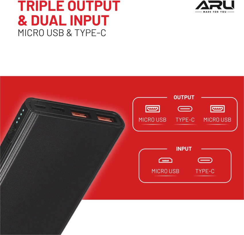 ARU 10000 mAh Power Bank Price in India - Buy ARU 10000 mAh Power Bank  online at