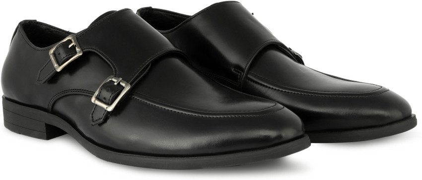 PELLE AMOR Pelle Amor BLACK Buckle Formal Shoes For Men Monk Strap