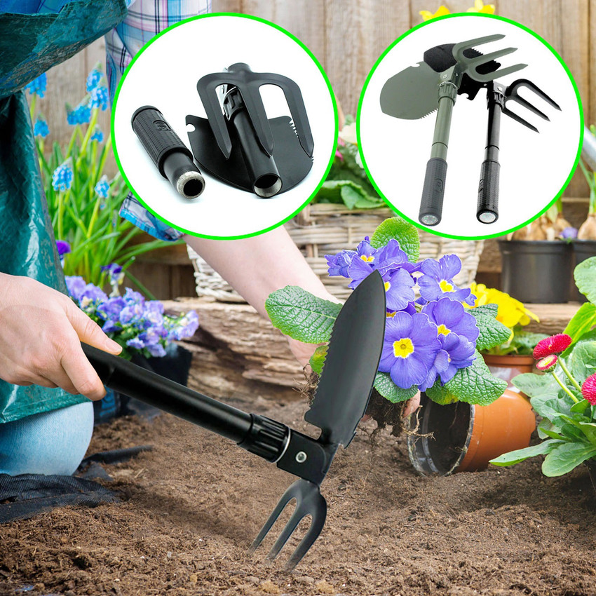 uptodatetools Multi function Folding Military Spade Shovel Outdoor
