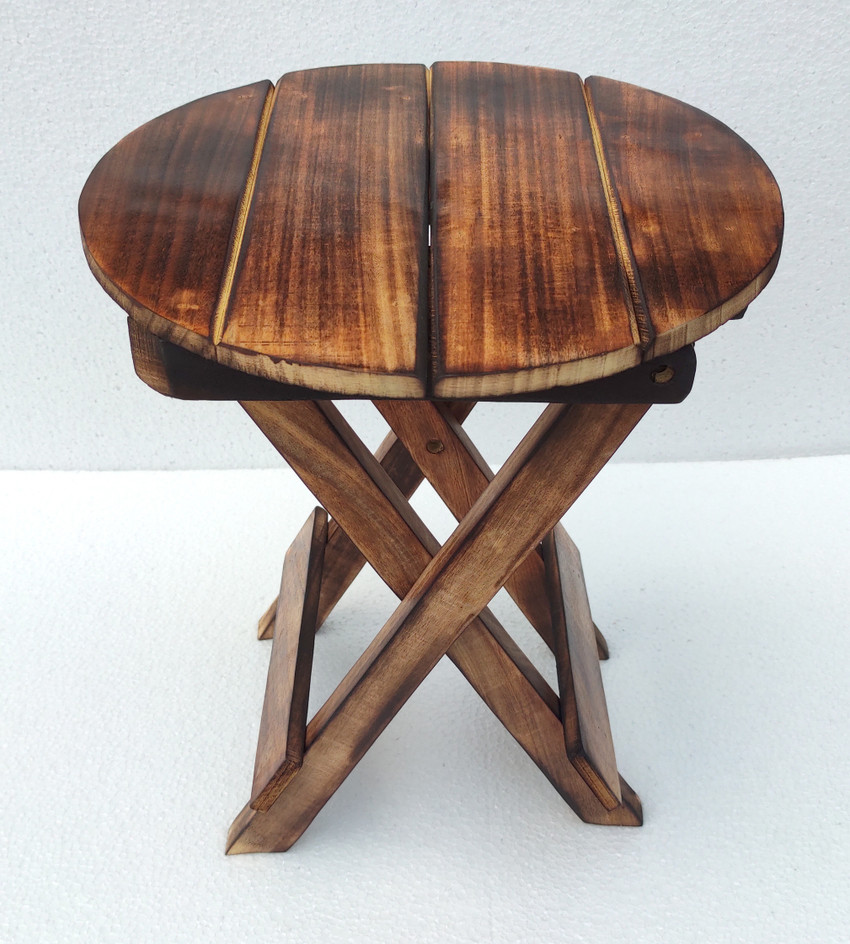 Wooden shop folding stool