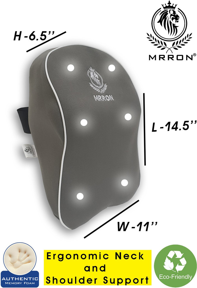 MRRON SUPREME Series Memory Foam Head Rest Cushion For Car or Office Chair Neck Pillow Neck Support