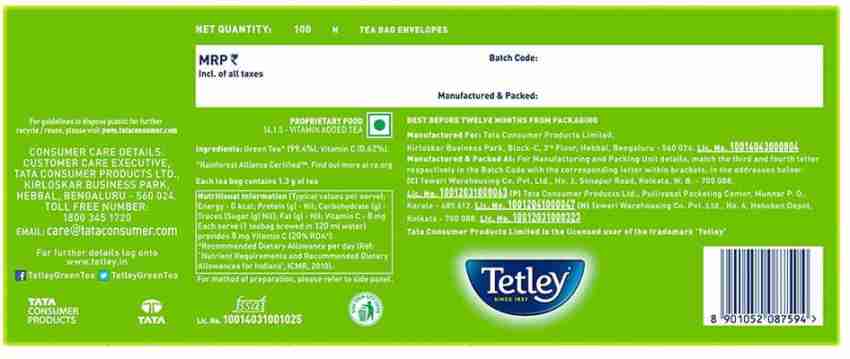 Buy Tetley Green Tea Immune with Added Vitamin C, 25 bags Online at Best  Prices