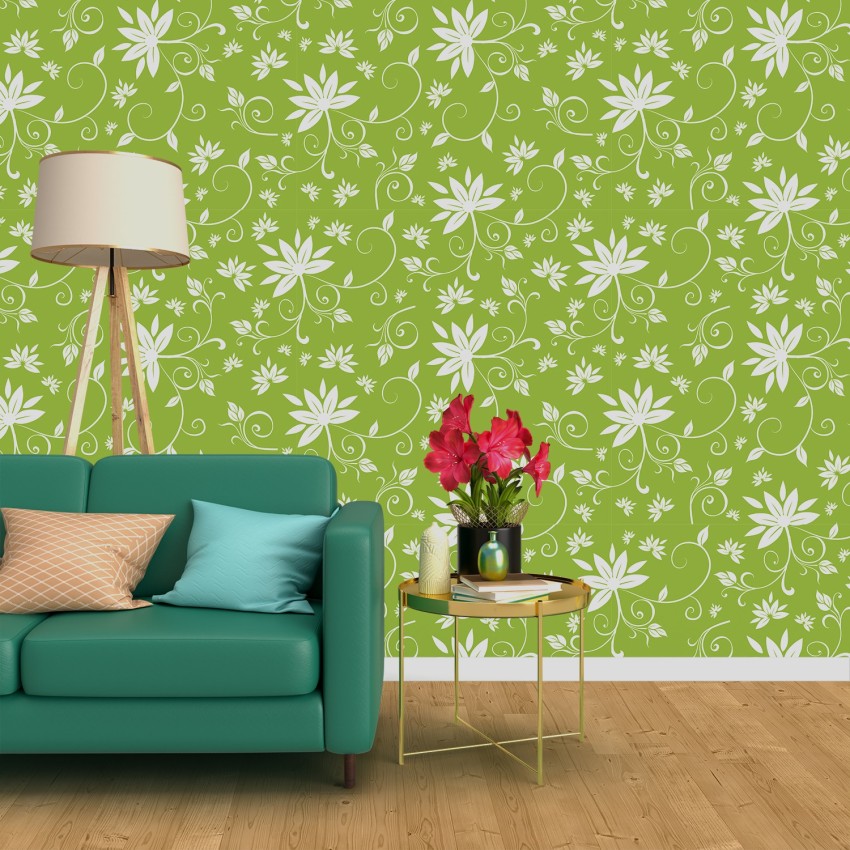 Avikalp MWZ0225 White Green Flower Plants 3D HD Wallpaper  Avikalp  International  3D Wallpapers