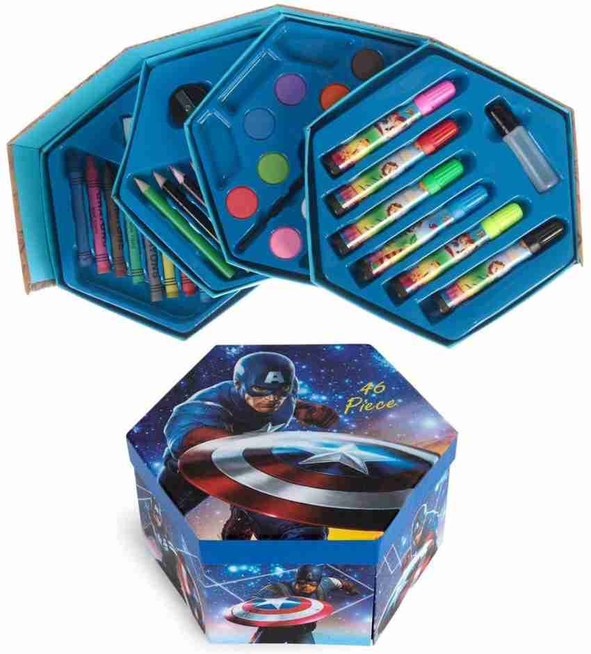 Parteet Colors Box Color Pencil ,Crayons , Water Color, Sketch Pens Set Of  46 Pieces (Color & Design For Kids) - Colors Box Color Pencil ,Crayons ,  Water Color, Sketch Pens Set