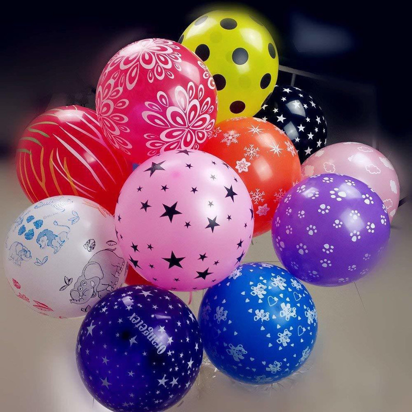 Flipkart HARDATAR Printed HD Toy Balloon Pack of 25 Multi Colour Printed 12 inches Size Balloon Balloon