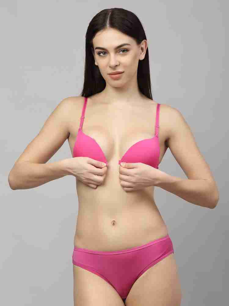 Buy PrettyCat Perfect front closure Padded Bra Panty Lingerie Set