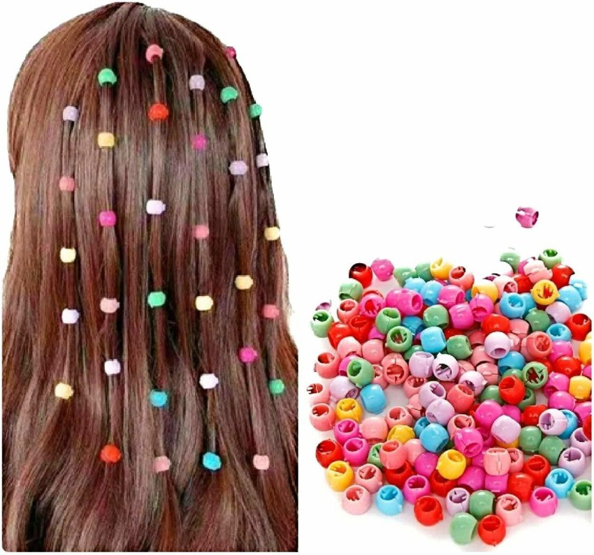 NAINA Stylish Small Round Size hair beads for Kids & Girls Women Hair pack  of 60 pcs in multicolour Hair Clip Price in India - Buy NAINA Stylish Small  Round Size hair